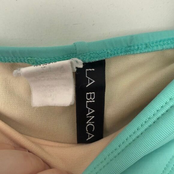 La Blanca Women’s 10 Mint Green Aqua 2 Piece Swim Set Tankini Bikini Bottom - Picture 5 of 8